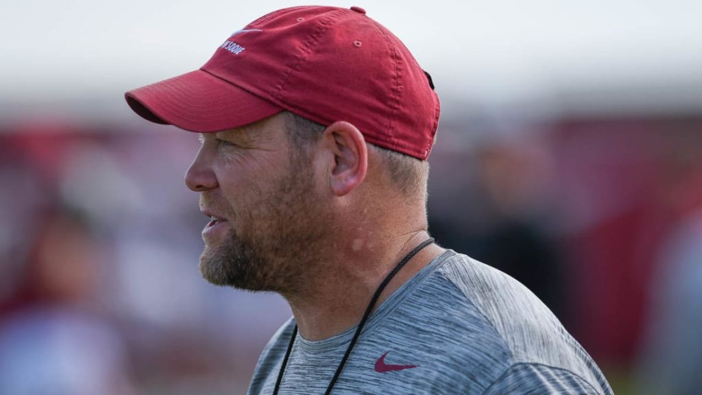 Sam Pittman right man Barry Odom Arkansas DC is leaving to head Missouri as Coach