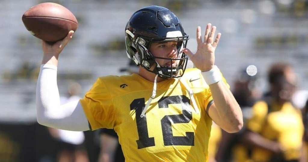 Hawkeyes Face Quarterback Uncertainty After Uneven Play in Scrimmage