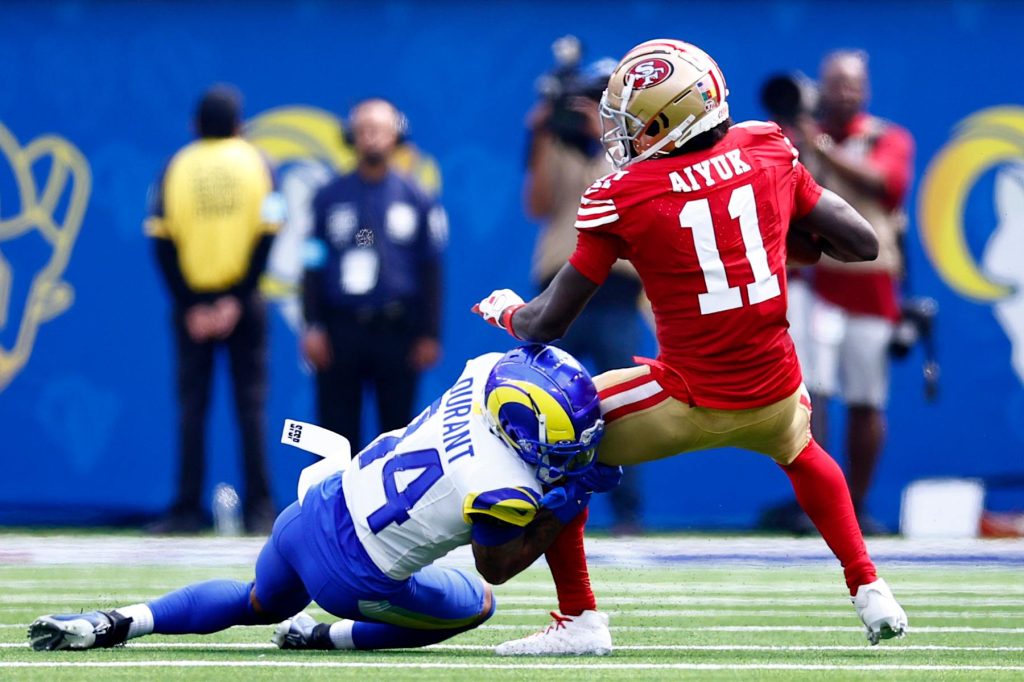 Rams penalized $1,000,000 for an incident involving 49ers’ Brandon Aiyuk during their Week 3 NFL game.